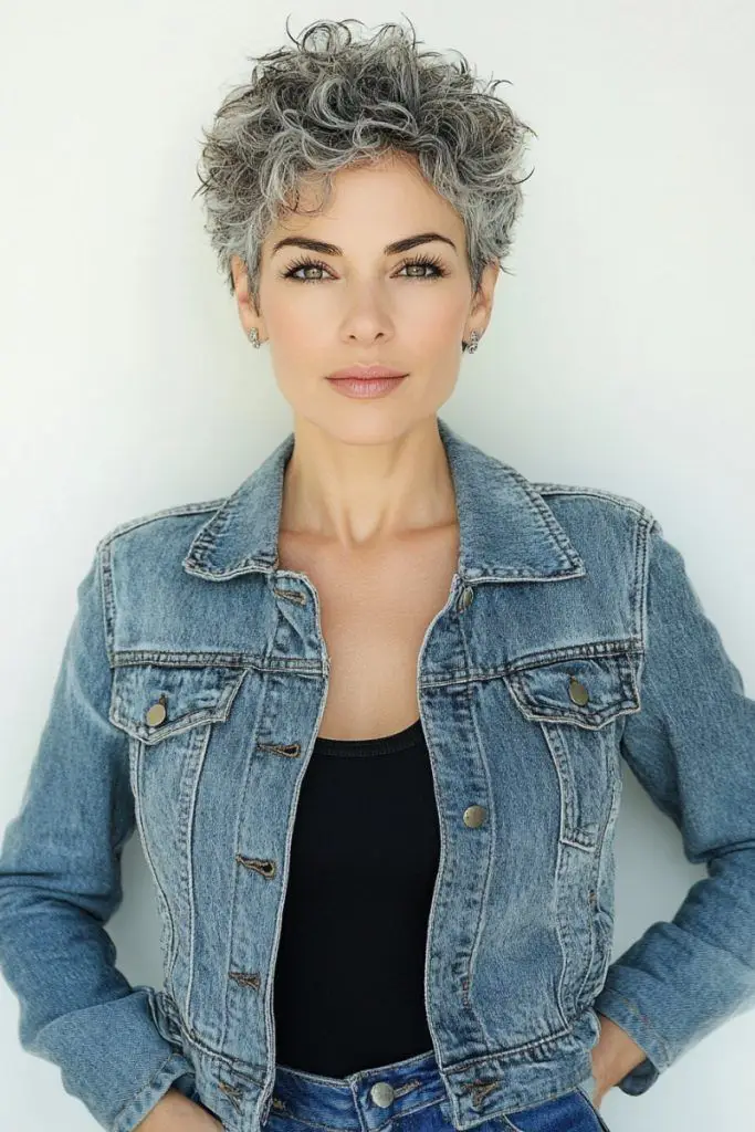 Chic Curly Pixie hair