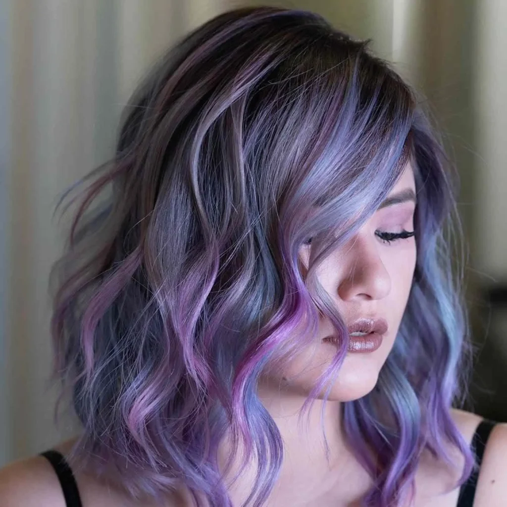Purple-Grey Balayage hair