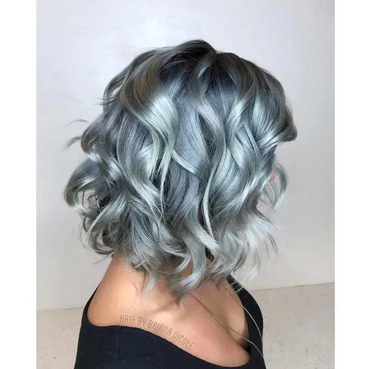 Ocean-Inspired Grey Waves hair