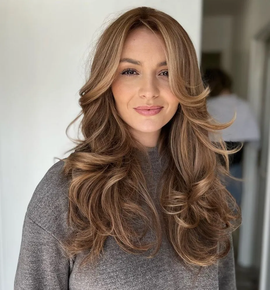 Butterfly Haircut with Highlights