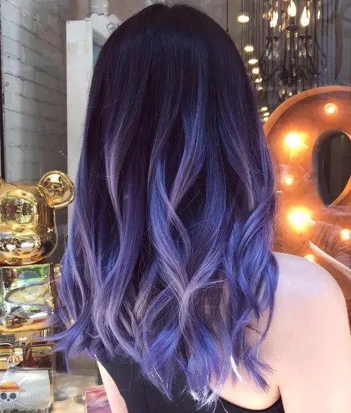  Blue and Purple Balayage Hair