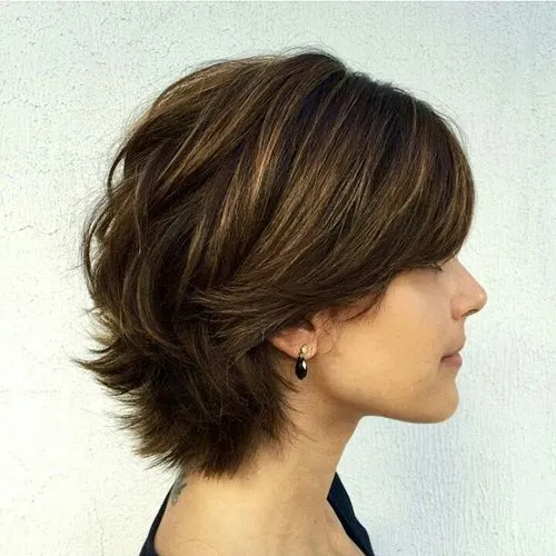 Sharp Layered Haircut for Thick Hair