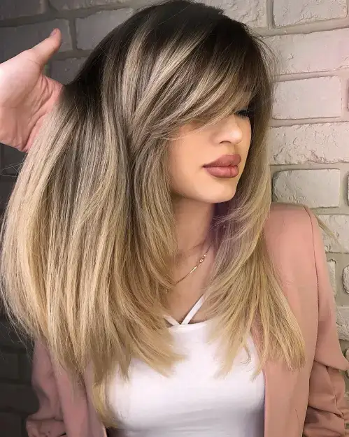 One-Length Cut with Bangs