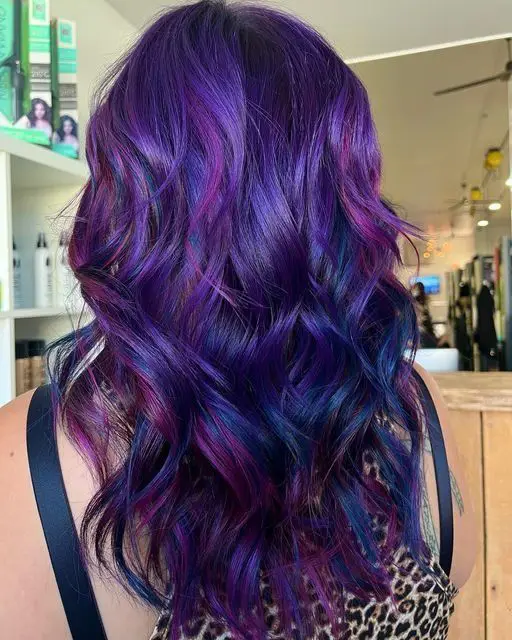  Blue and Purple Balayage Hair