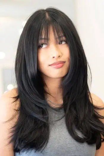 Butterfly Haircut with Bangs