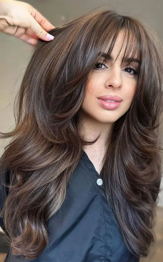 Butterfly Haircut with Bangs