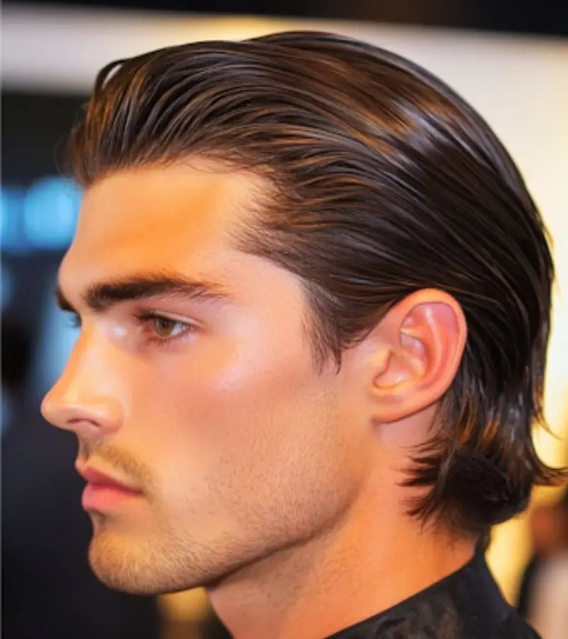 Slicked Back Side Part
