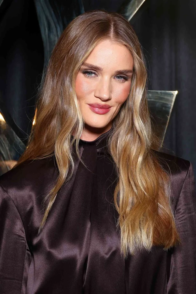 Wet-Look Amber Brown Hairstyle