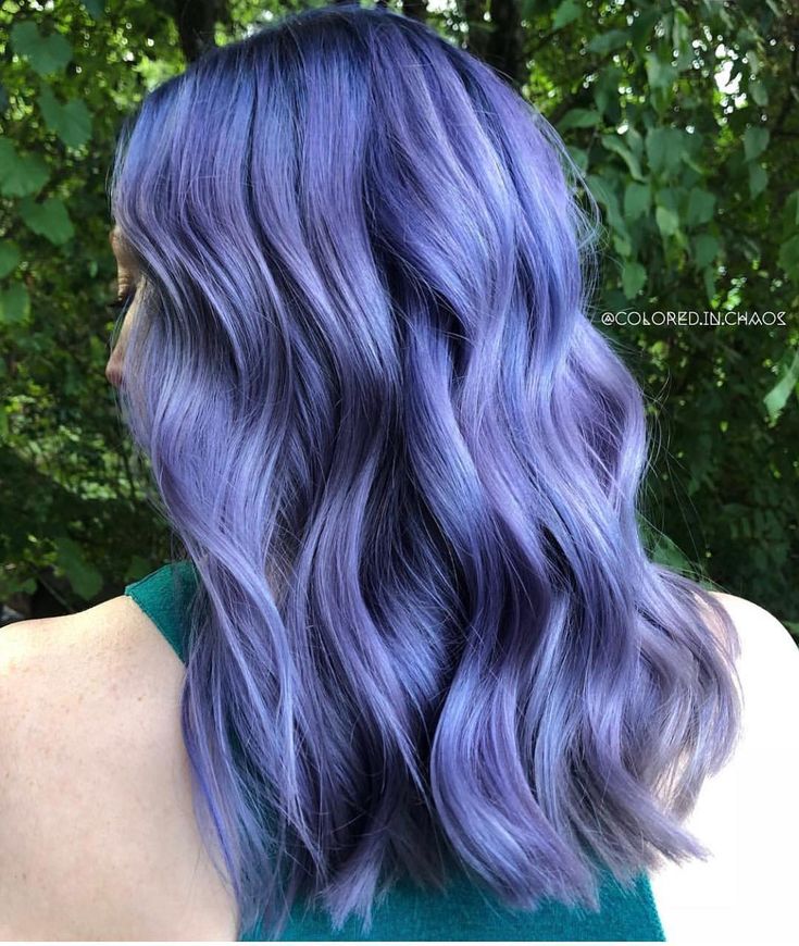 Smoky Blue and Violet Ombre Hair