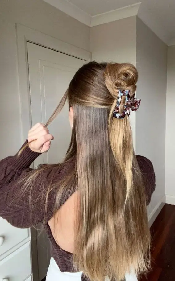 Half-Up, Half-Down Girly Hairstyle