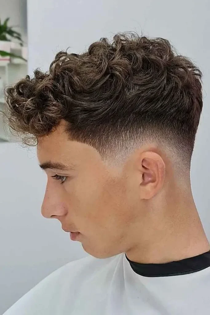 Skin Fade with Curly Hair