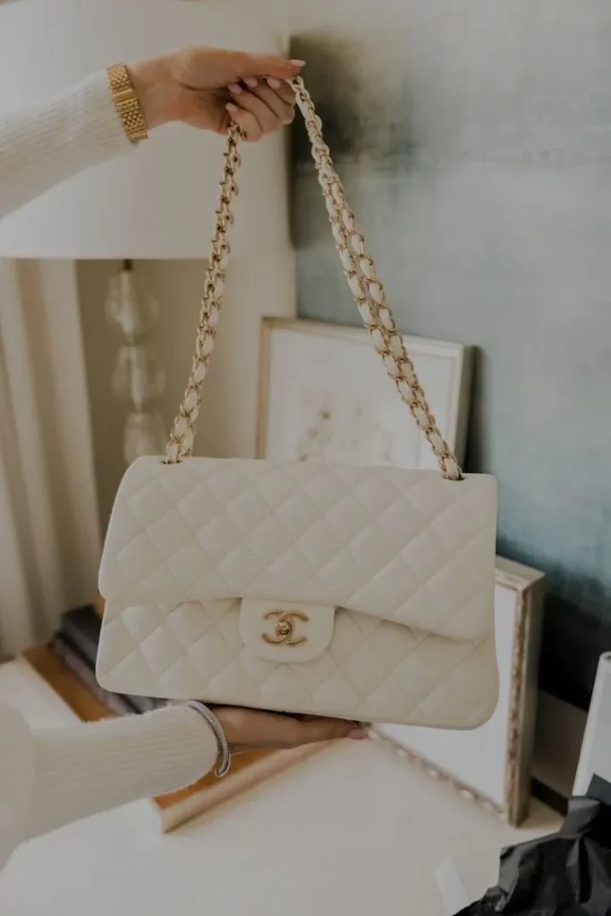 White Channel Hand bag