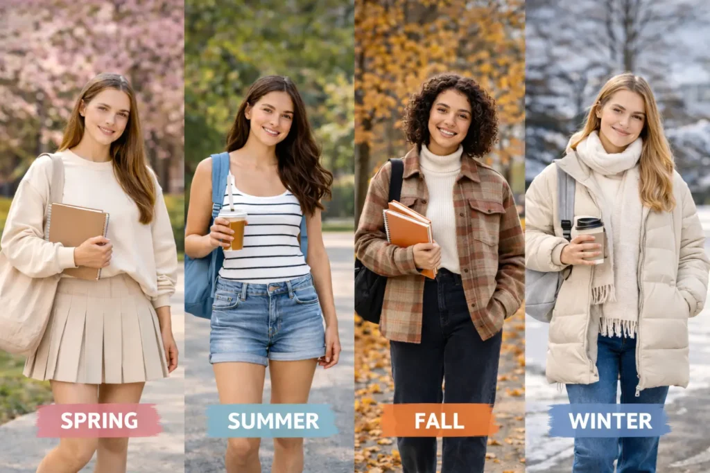 Outfit Ideas for School by Season